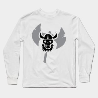 Just a Viking Skull Black Long Sleeve T-Shirt